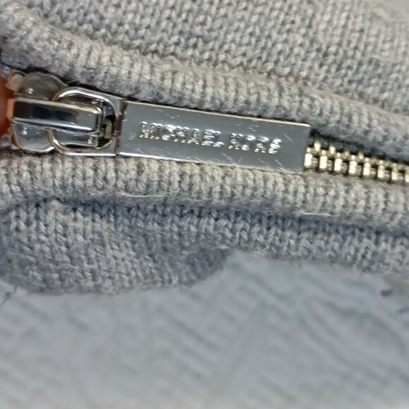 Michael Kors Sweater Womens Gray Long Sleeve Knit With Side Zipper Accents - Picture 12 of 13